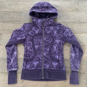 Lululemon Athletica Rose Pattern Scuba Sweatshirt Hoodie